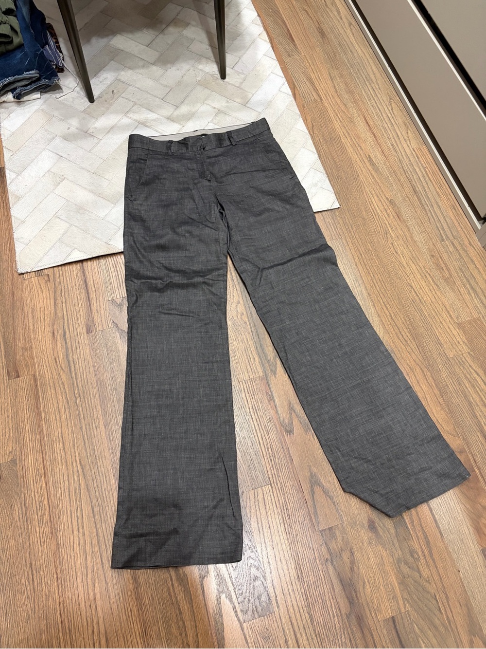 Theory Women's Charcoal Straight Dress Pants